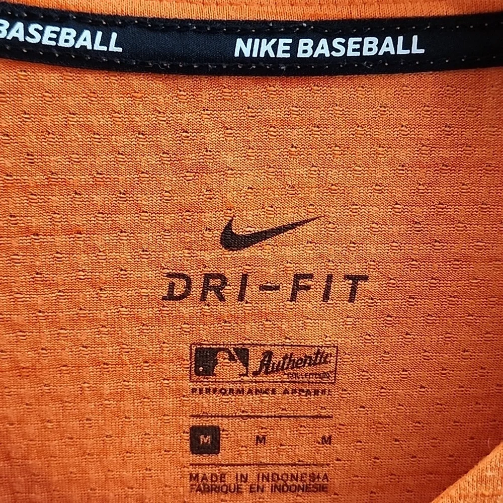 Men's New York Mets Nike Orange  Breathe Long Sleeve Performance T-Shirt Size M - Picture 3 of 5